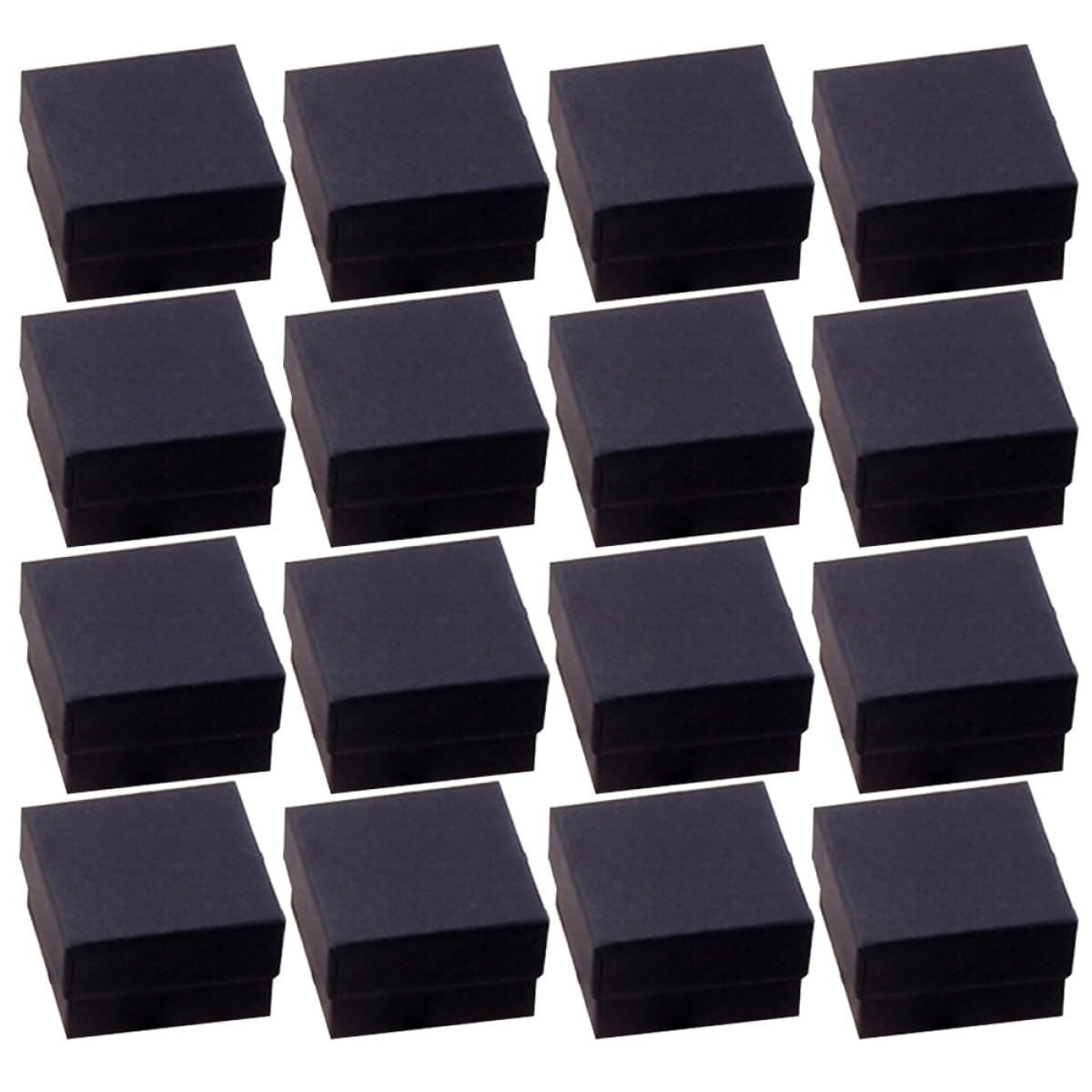Boîte à bijoux élégante en kraft noir avec support mousse protecteur de qualité