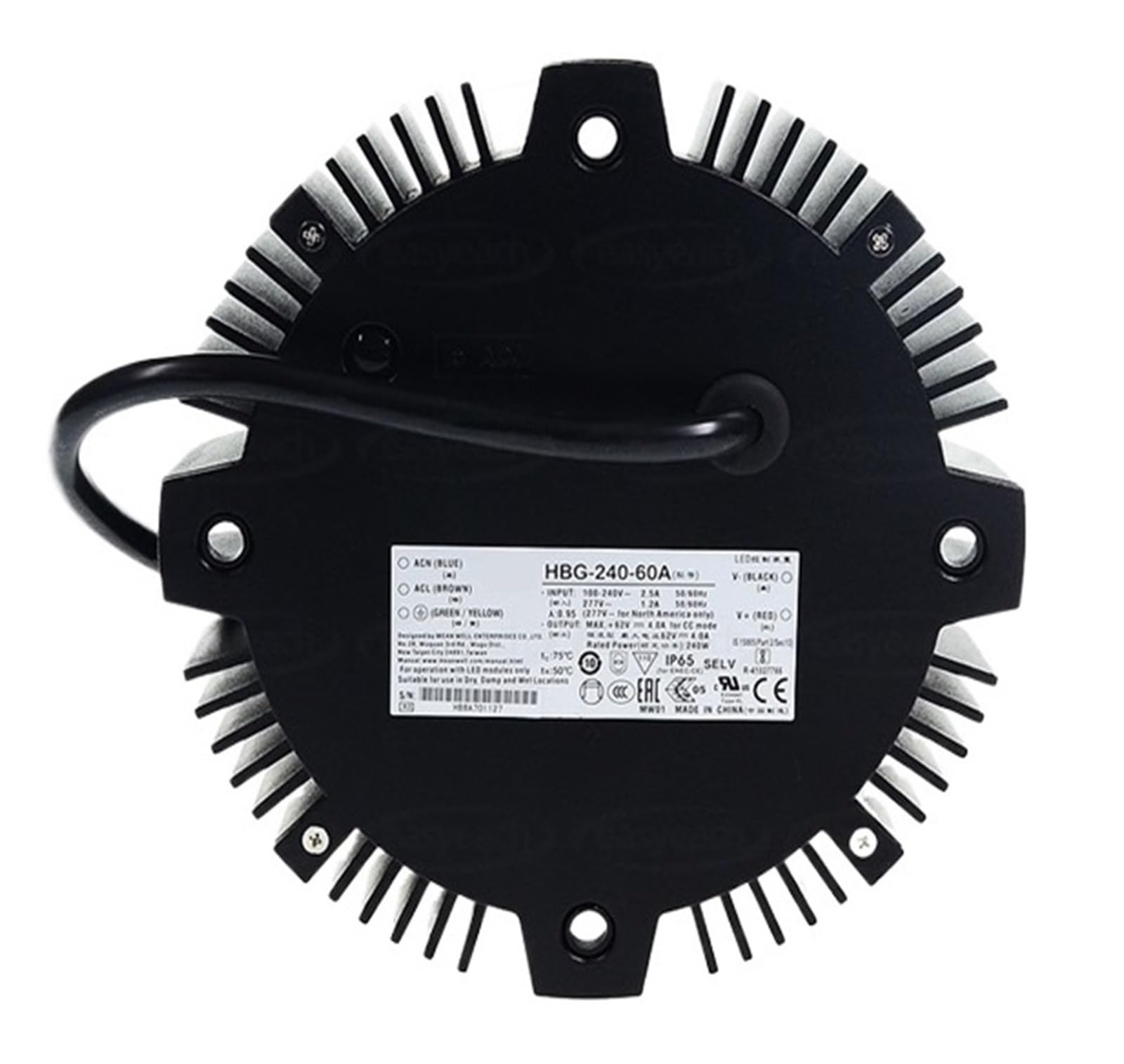 SWEWDSQG Switching power supply HBG-240-36B waterproof constant current adjustable