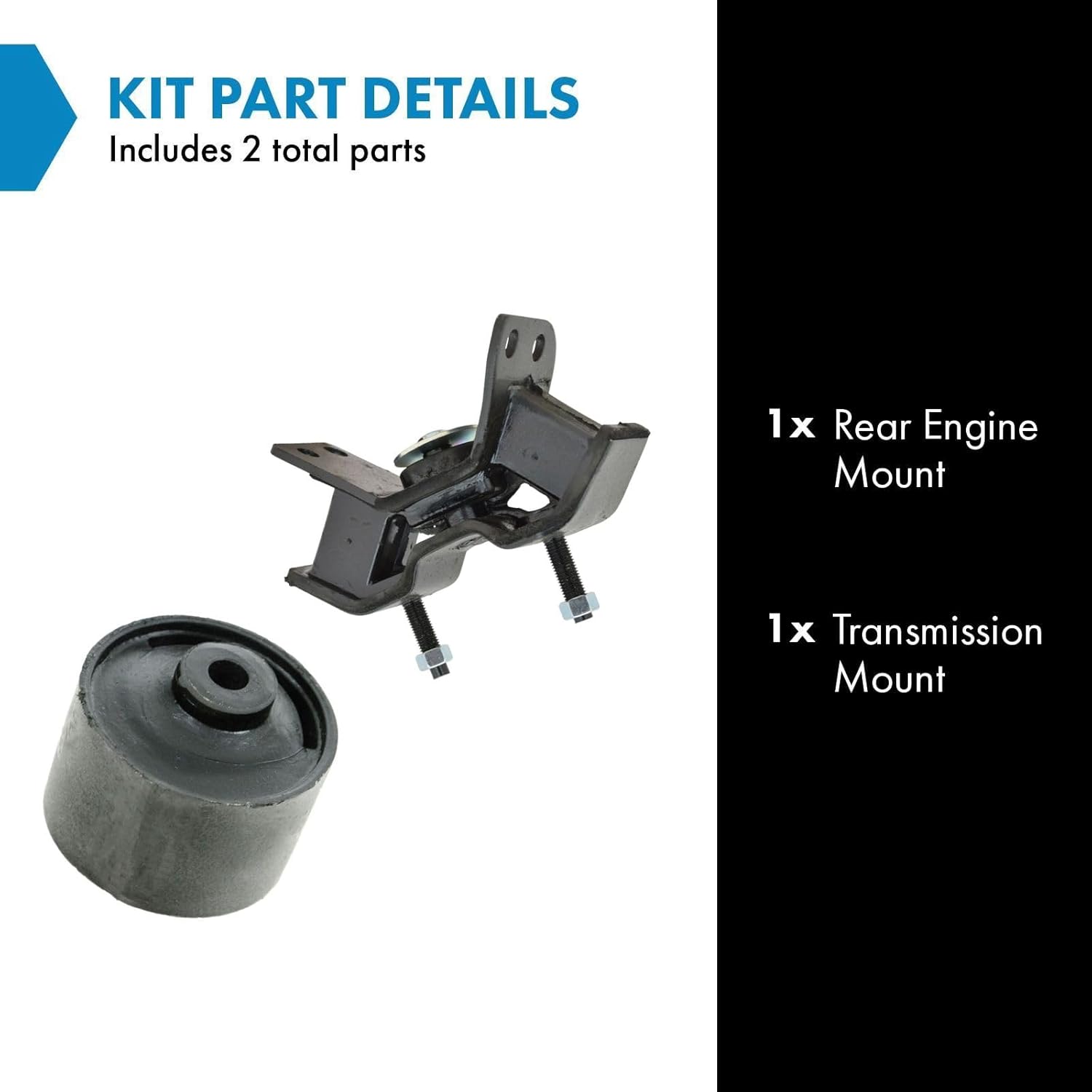 TRQ Engine & Transmission Mount Kit Pair Set for ES300 Camry Avalon Sienna Solara