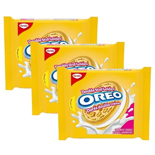 Oreo Double Stuf - Galletas de sándwich dorado, 261 g9.2 oz (paquete de 3) enviadas desde Canadá