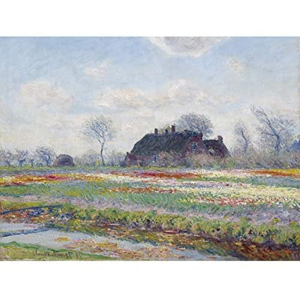 Artery8 Claude Monet Tulip Fields At Sassenheim Painting Unframed Wall Art Print Poster Home Decor Premium
