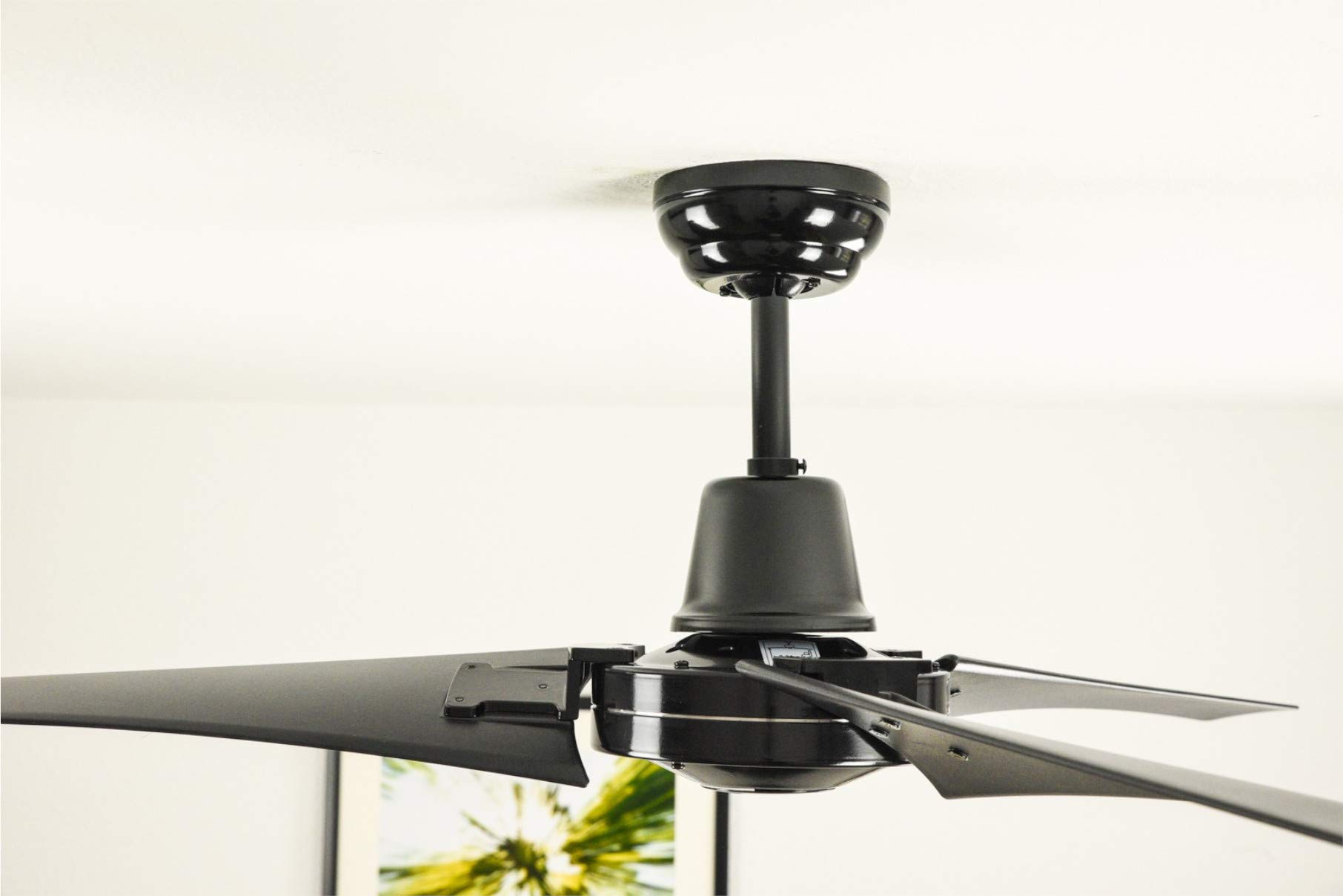 Ventilatore industriale a soffitto Pepeo Vourdries Black 142 cm con telecomando incluso