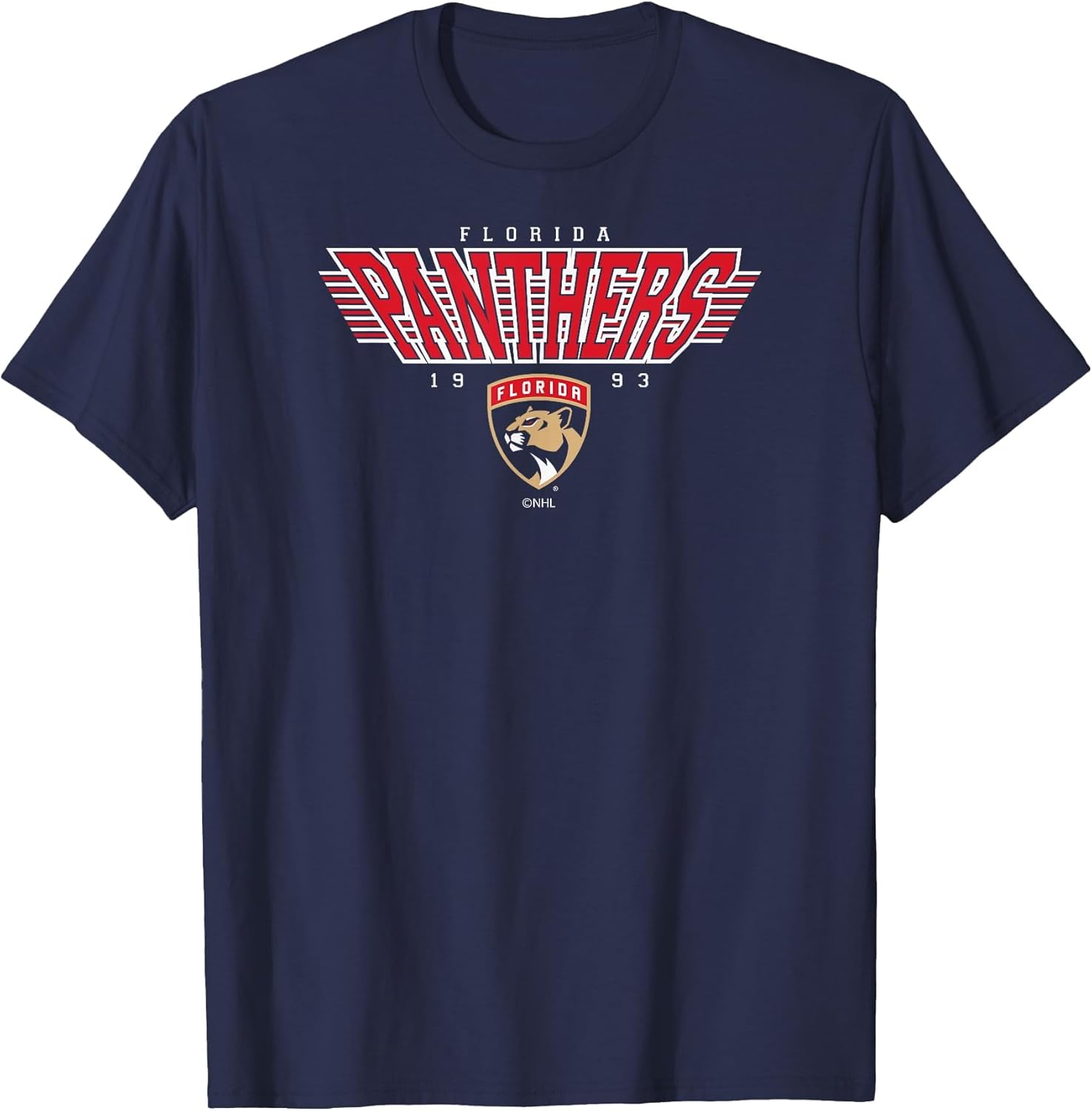 Florida Panthers Laser Navy Officially Licensed T-Shirt