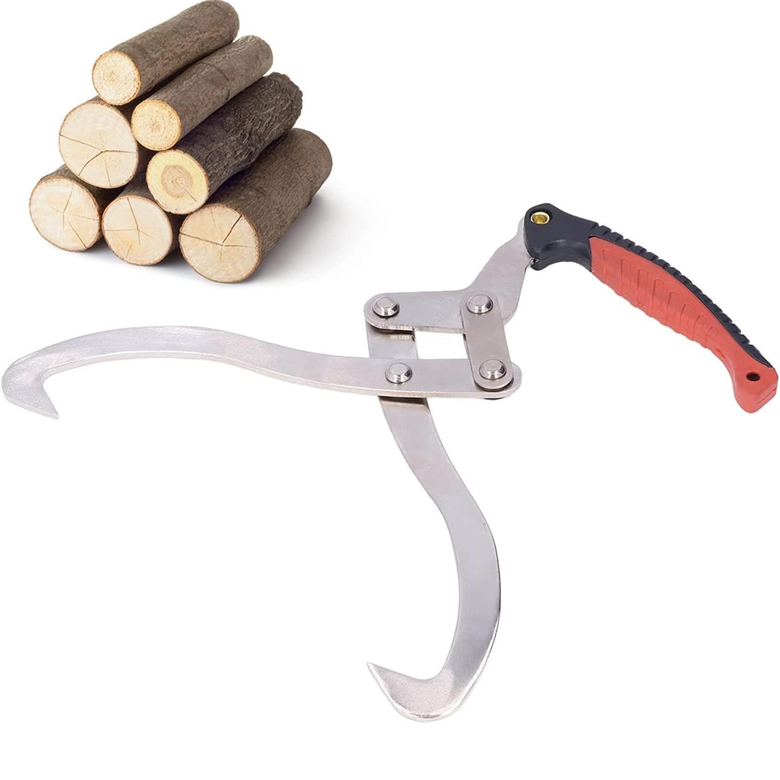 Pinza Per Legno, 12 Pollici Pinza Per Tronchi Gancio Per Sollevamento Tronchi Manuale Per Legno Pinze Forestali Per Tronchi D'Albero Pinze Per Imballare Legno Pinze Per Imballare Da Giardino