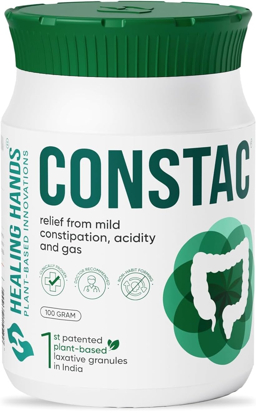 Healing Hands Constac for Relief in Mild Constipation - Mild, Safe, Clinically Proven Ayurvedic Granules 100g