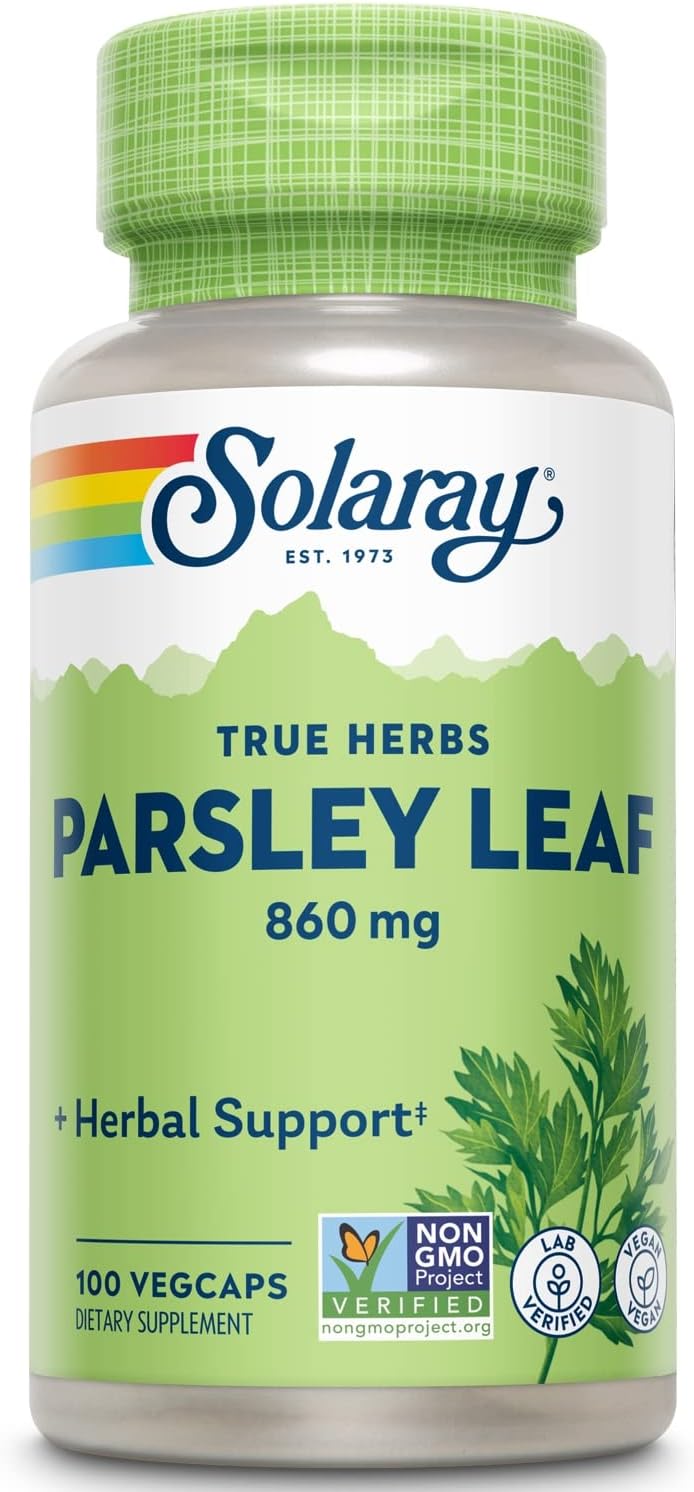 SOLARAY Parsley Capsules, 860 mg 100 Count Health