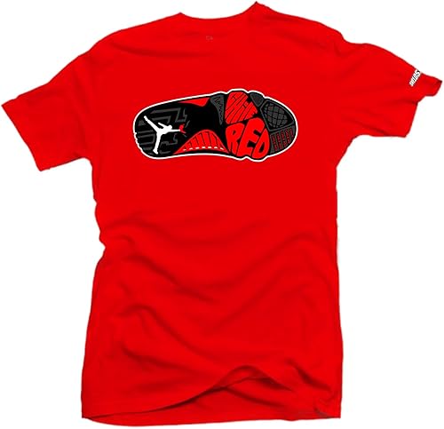 SNELOS Shirt to Match Jordan 9 Chile Red Match Sneaker Tee