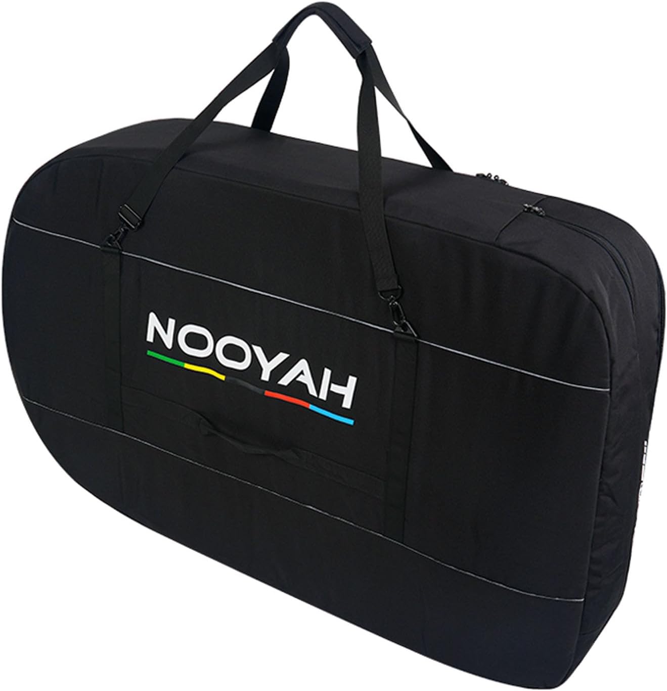 Folding Bike Travel Bag, Heavy Duty 840D Transport Bicycle Storage Bag with Strong Webbing for 26-29 in Mountain 700C Road Bike MTB, Portable Folding Cycling Bags Waterproof for Airplane Shipping