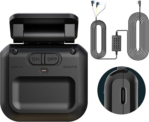 Neideso Kit de cable rígido tipo C con detección de radar, adecuado para N300N700 y cámara de tablero de interfaz tipo C, 12V-24V a 5V2.5A, con