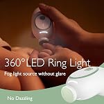 Momcozy Fichier de ongles de bébé électrique, doux trimeur de ongles bébé électrique , Clipper de ongles pour bébé avec lumière de nuit, 7 Plaquettes de rechange pour tête de broyage, vert