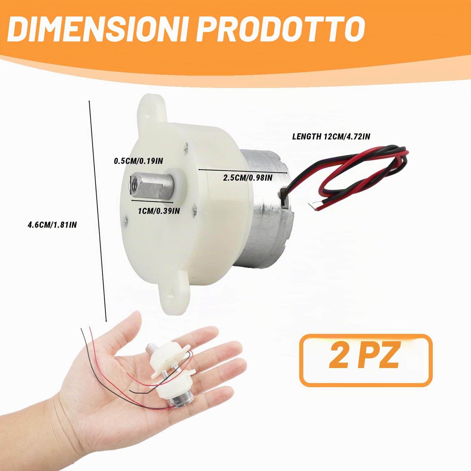 Motore elettrico a bassa velocità ad alta coppia DC 5V, motore con ingranaggi in plastica, motore in miniatura a riduzione di decelerazione per applicazioni di piccolo motore elettrico