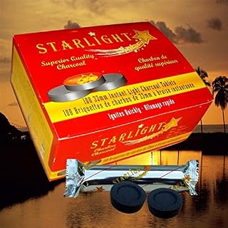 100 Tablets 33 Mm Instant Light Charcoal Tablets