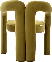 Vista 19 de Tmosi Modernas sillas de comedor de terciopelo tapizadas, con respaldo curvado, cómoda silla auxiliar para cocina, comedor, sala de estar