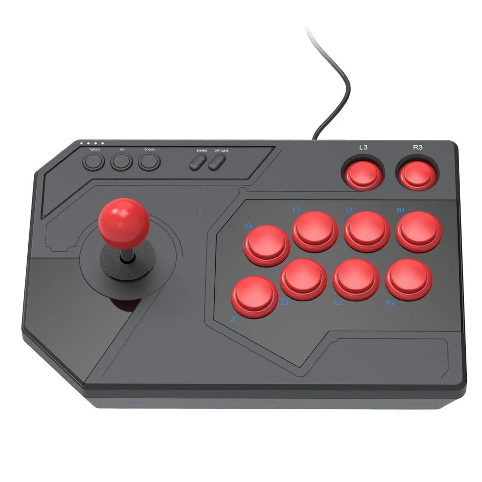 Zunate Fighting Stick con 3 Modos de Joystick, Funciones, Controlador de PC Liviano y Ergonómico, Plug Play Tipo C, Joystick + Diseño de 8 Botones para Juegos de Lucha