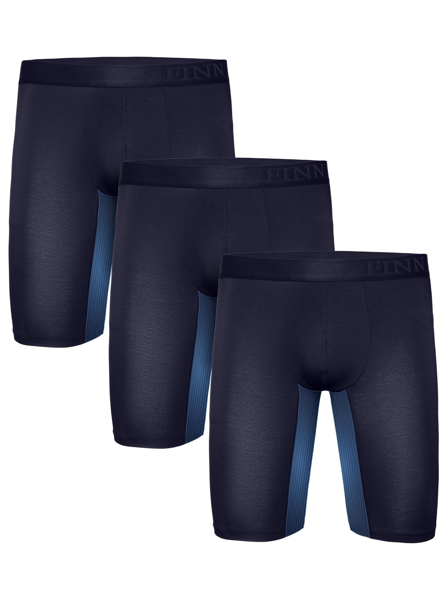 FINN Anti-Reibung Boxershorts Herren mit langem Bein (3er Pack)