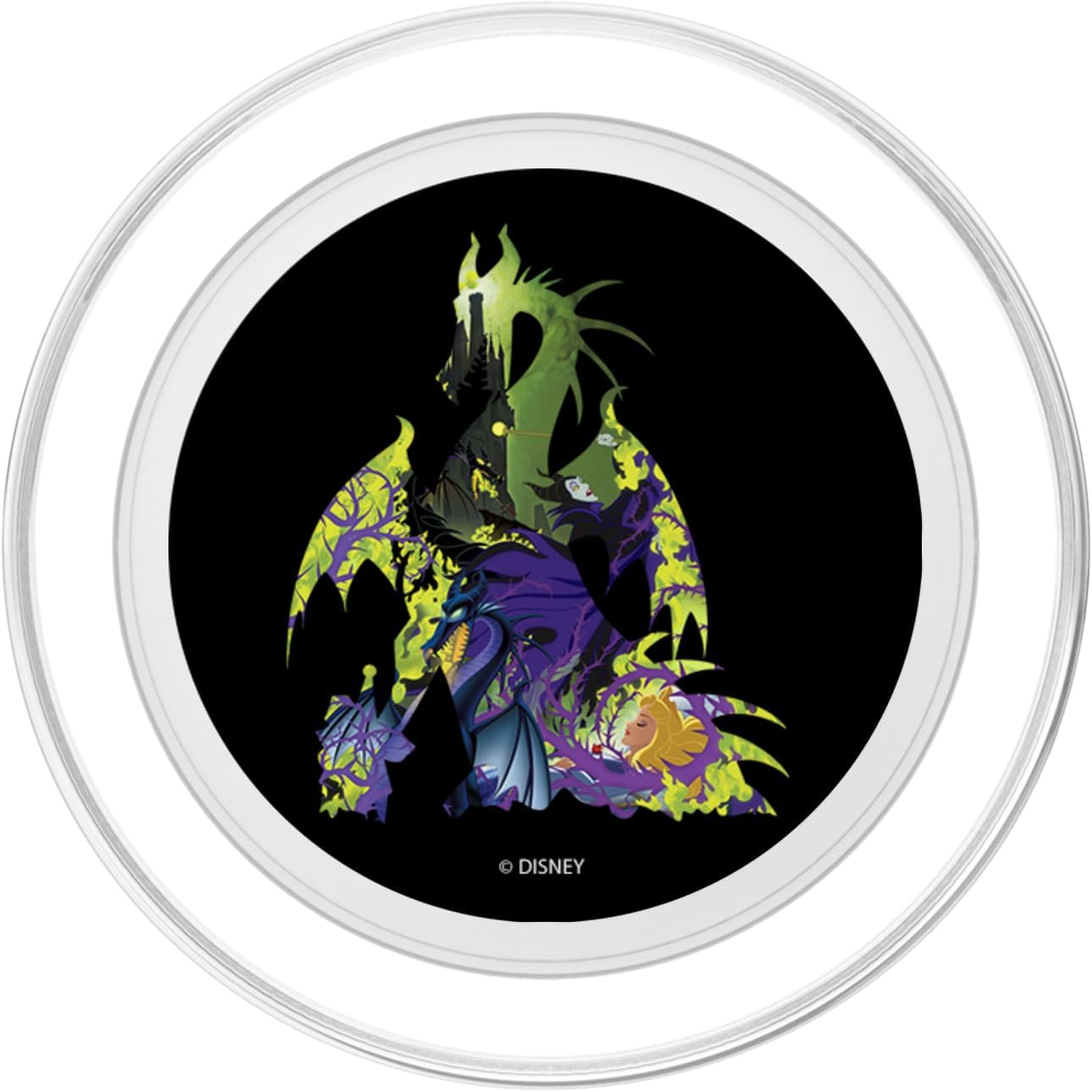 Disney Sleeping Beauty Maleficent Dragon Silhouette Fill PopSockets PopGrip for MagSafe