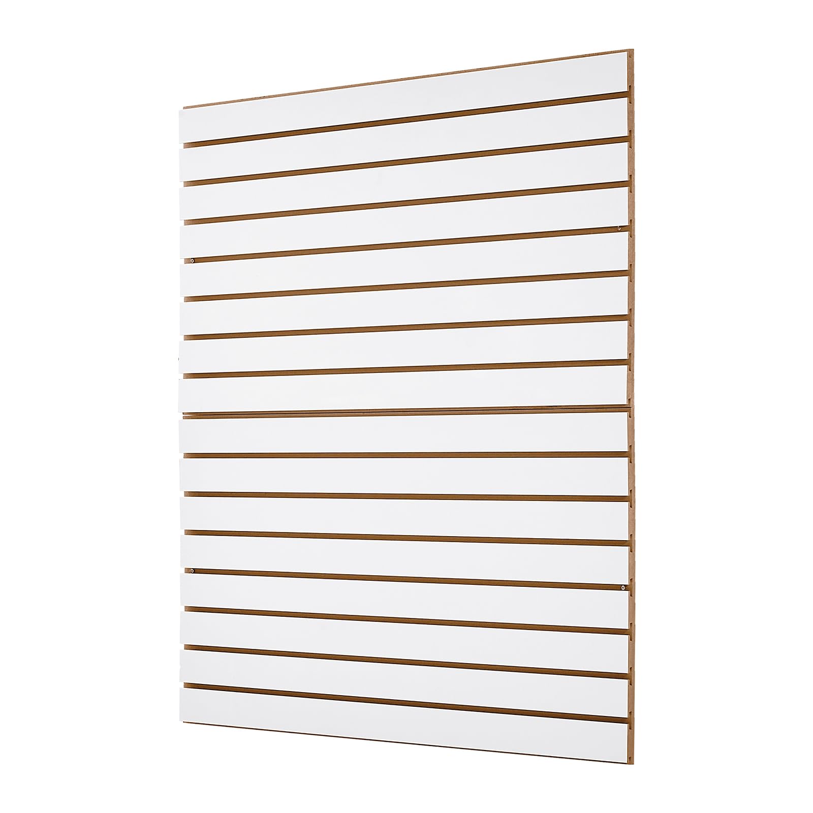 VEVOR Paneles de Pared de Listones 1220 x 1220 x 18 mm, Panel de Listones de Garaje de MDF Diseño Modular con Estructura de Acoplamiento y Corte de Bricolaje para Almacenamiento y Exhibición, Blanco