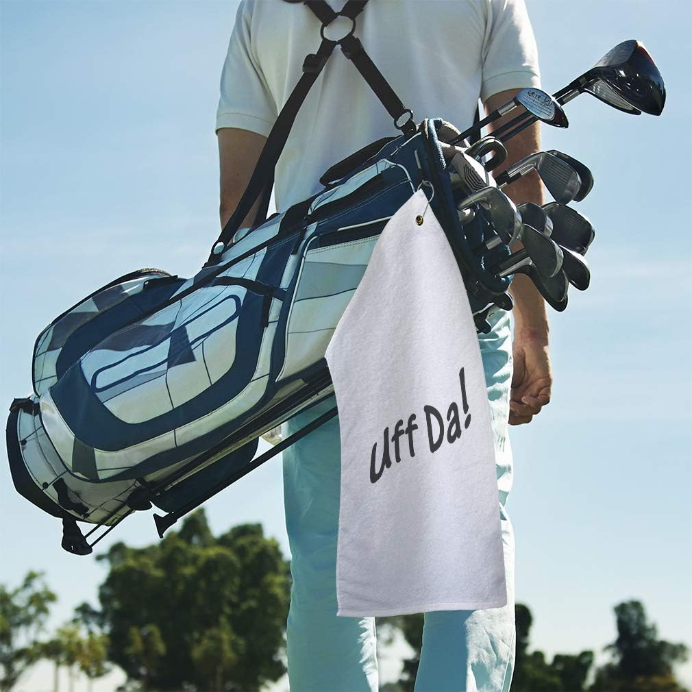 Style In Print Custom Golf Towel Uff Da Funny Foreign Languages Cotton Bag Accessories