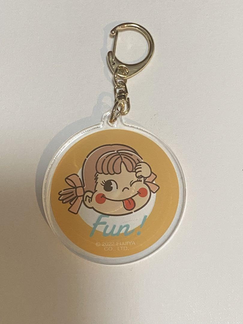Amazon.co.jp: 不二家 ペコちゃん アイコンキーホルダー オレンジ