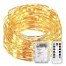 B-right LED String Lights, 66ft 200 LEDs 8 Modes Copper Wire Lights Waterproof Festival Decorative Starry Fairy String Lights Battery Operated with Remote Control for Indoor Garden Patio Warm White
