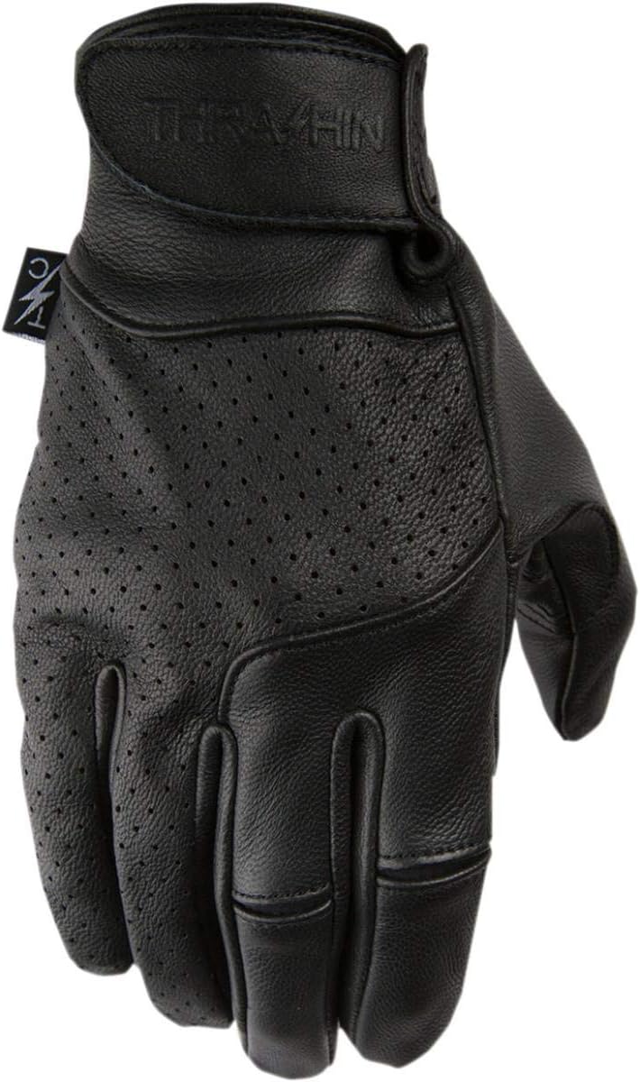 Thrashin Supply Siege Mens Leather Gloves Black LG