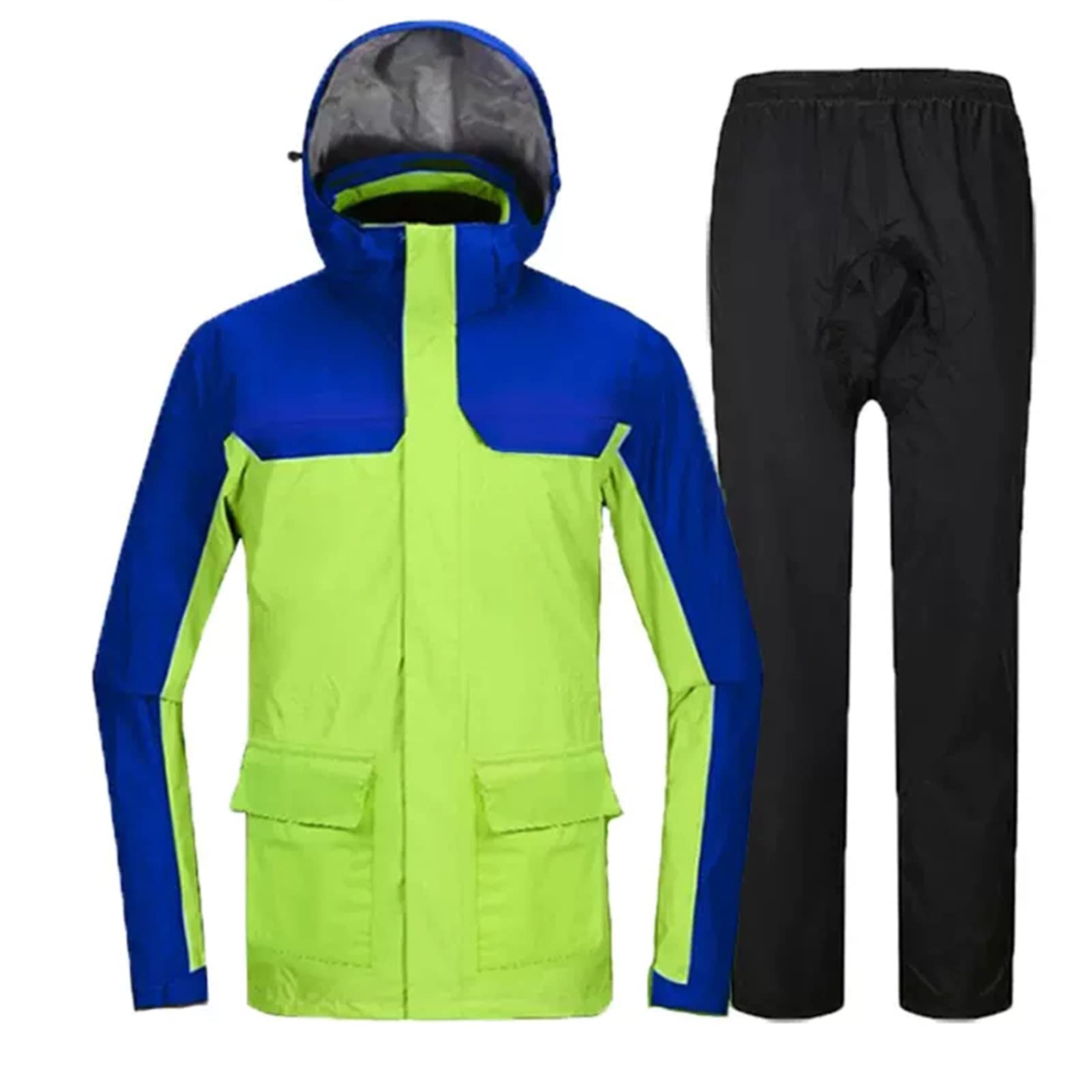 KFGISD, Heavy Duty Windproof Rainwear Mountain Cycling Rain Gear for Outdoor,Raincoats(A,XXL)