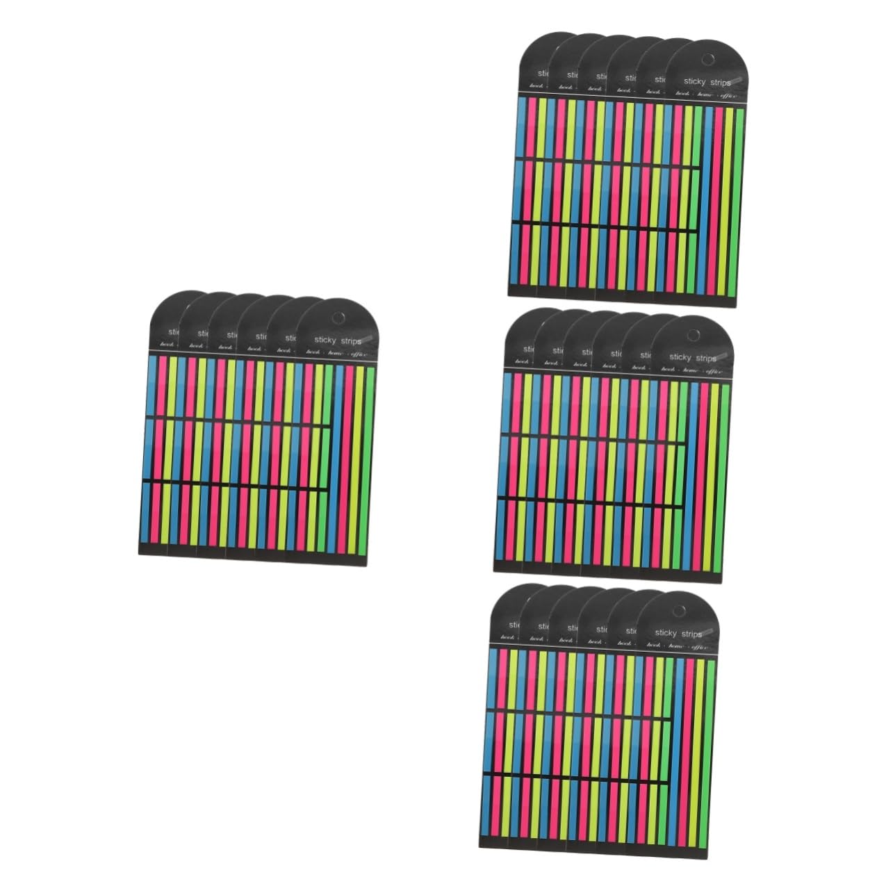 Uonlytech 4 Set Note Adesive Fluorescenti Linguette Adesive Evidenziatore Schede Del Libro Per Annotare I Libri Kit Di Annotazione Del Libro L'animale Domestico 6 Pezzi * 4