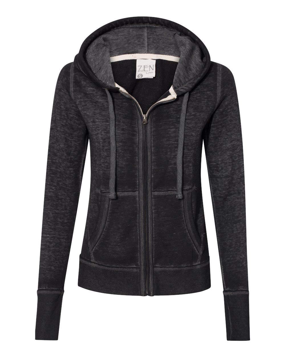 J. America Women's Ladies Zen Full Zip Hooded Sweatshirt