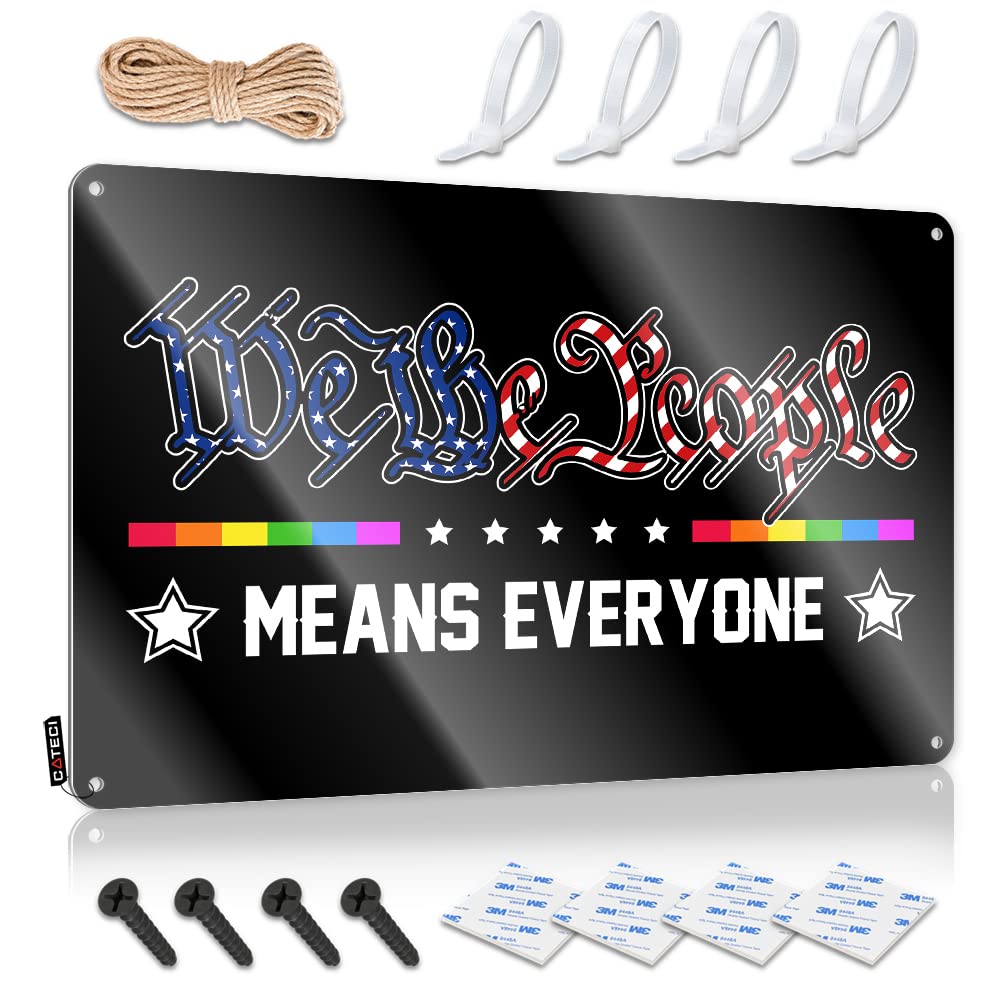 Artwork Saloon Bar Signs - We The People Means Everyone Best Man Gift Rustic Wall Hanging(30X40CM)