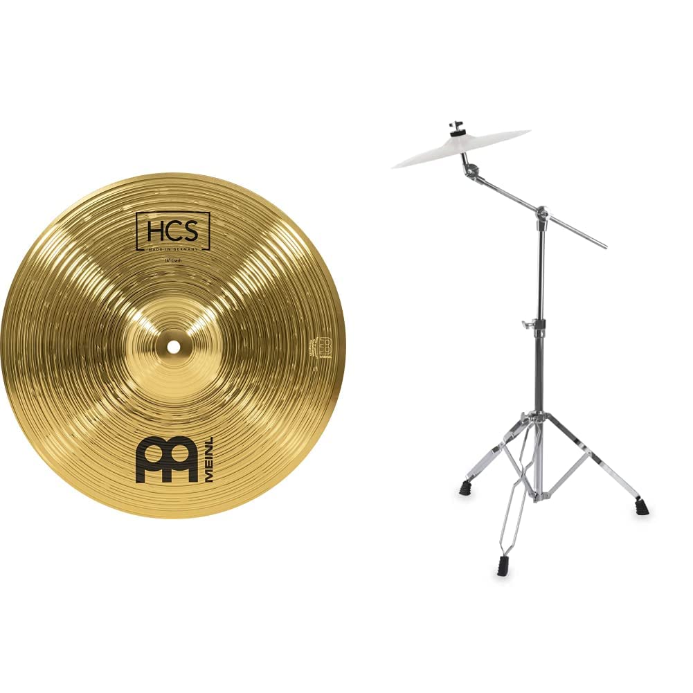 Xdrum - Supporto Per Piatto Semi, Altezza Regolabile 65-103 Cm, Lunghezza Del Braccio 44 Cm, Con Memory-Lock System & Meinl Cymbals Hcs14C Hcs - Piatto Crash, 14" (35,56 Cm)