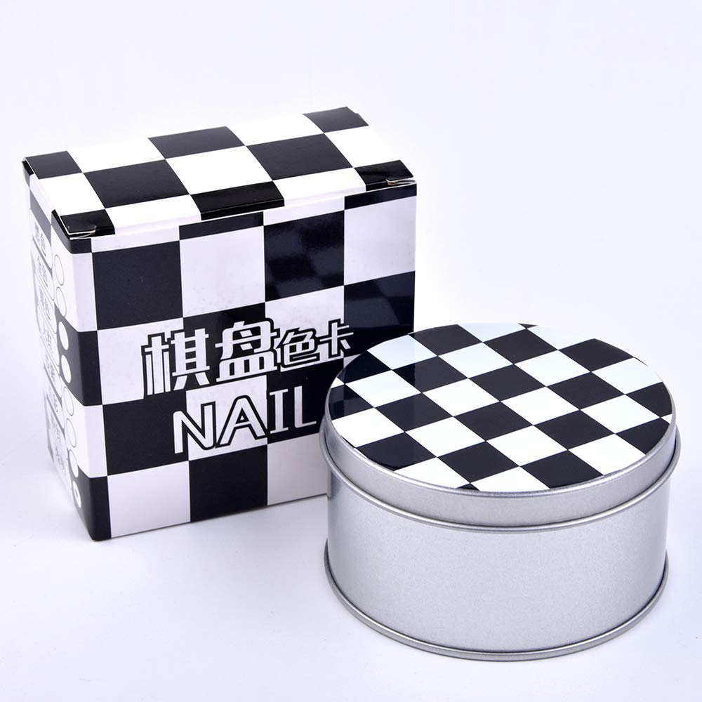 Ycyan 1 Set Nail Tips Practice Display Stand Magnetic Stuck Crystal Holder Chessboard Design for False Nails Tips