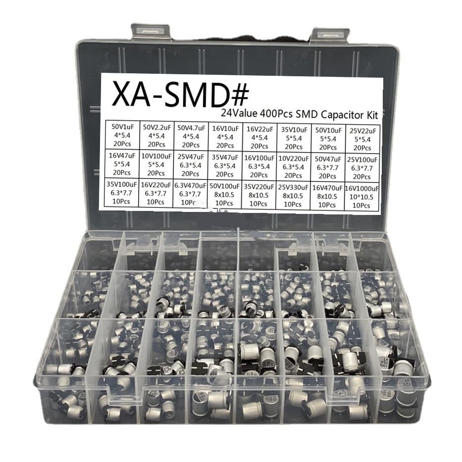 Condensateurs CMS aluminium en kit de 400 pièces pour vos circuits