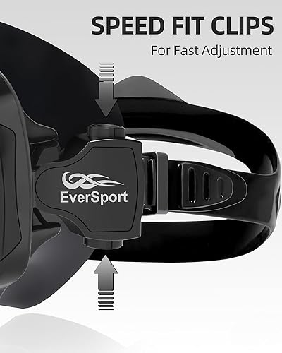 Miniatura 5 de EverSport Gafas de natación para adultos con cubierta para la nariz, máscara de buceo transparente antivaho amplia visión sin borrosidad para