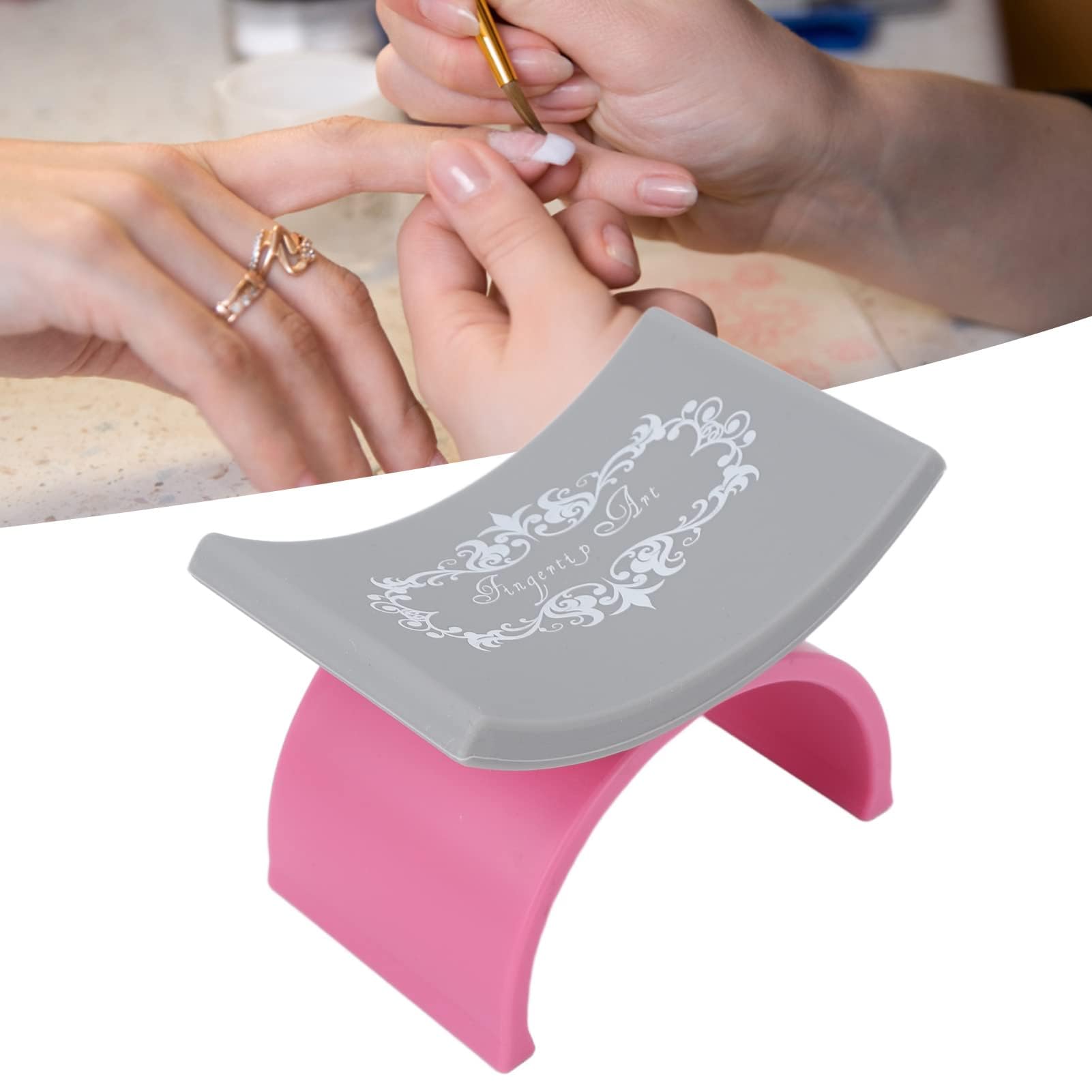 URBAN BOX Nail Arm Rest Cushion, Table Manicure U Shaped Hand Pillow Holder Manicure Hand Rest Soft Silicone Nail Arm Rest Stand for Nails Art DIY for Nails Art Salon Home Use-image-30