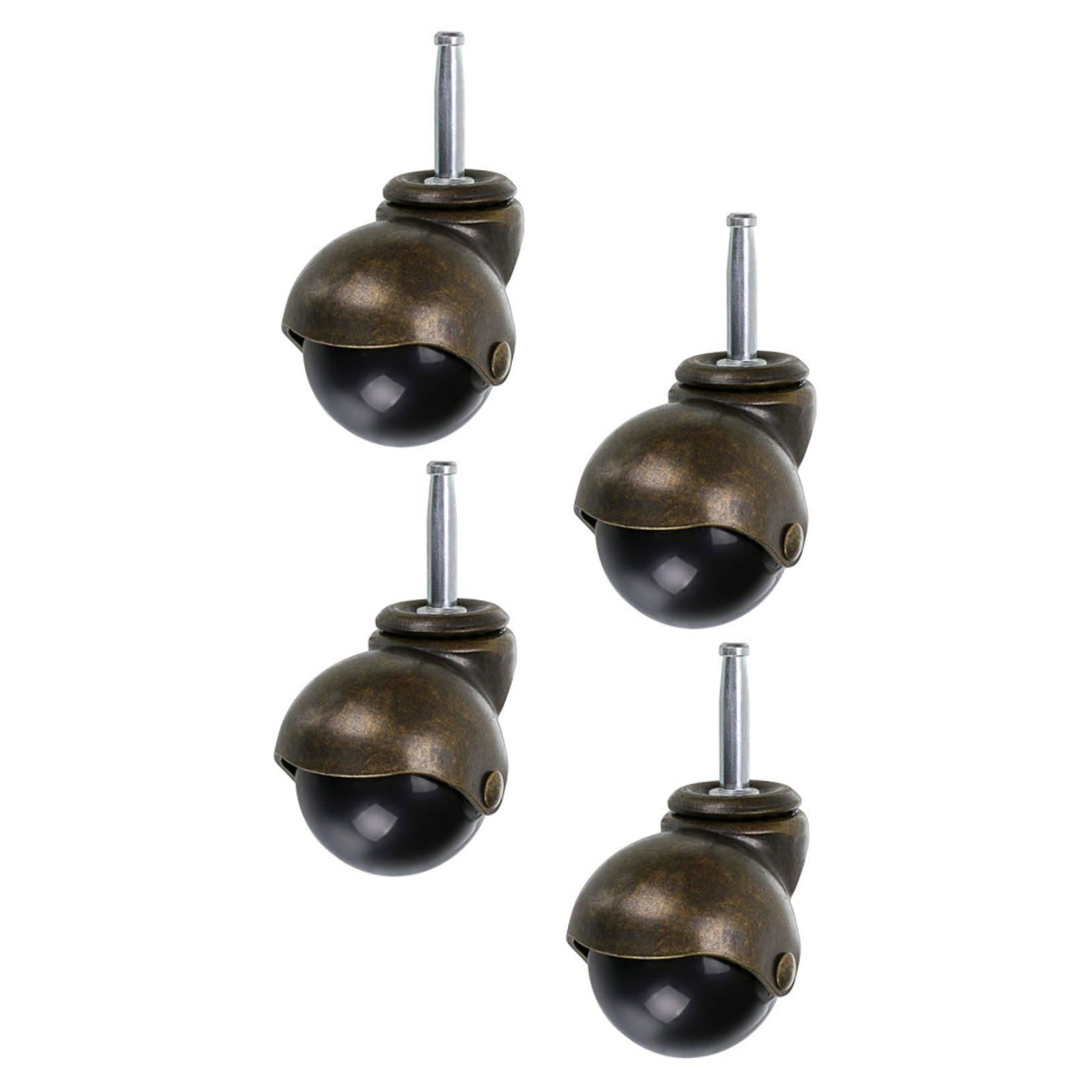 4pcs 2-cal Obrotowy Meble Koła do Biuro i Dom, łatwy w montażu Stabilny Kółka jezdne Wykonany Żelazo i Pp, odpowiedni do Desks i Krzesła, Brak Trop Płaski Bottom Konstrukcja