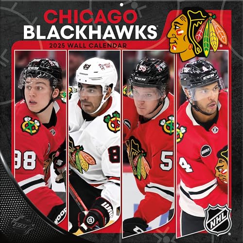 TURNER SPORTS Calendrier Mur Chicago Blackhawks 2025 12x12