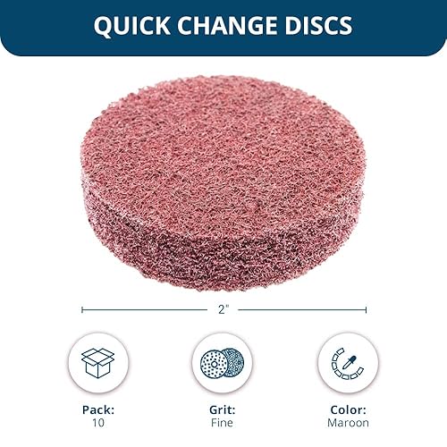 Miniatura 4 de Benchmark Abrasives Discos de lijado de 2 pulgadas, ruedas de preparación de superficies de óxido de aluminio de cambio rápido para taladro,