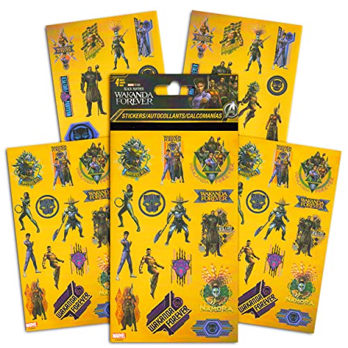 Black Panther Backpack And Lunch Box Set - Bundle With 16" Black Panther Backpack, Lunch Box, Keychain, Stickers, More | Avengers Backpack For Boys 4-6 #TOP4