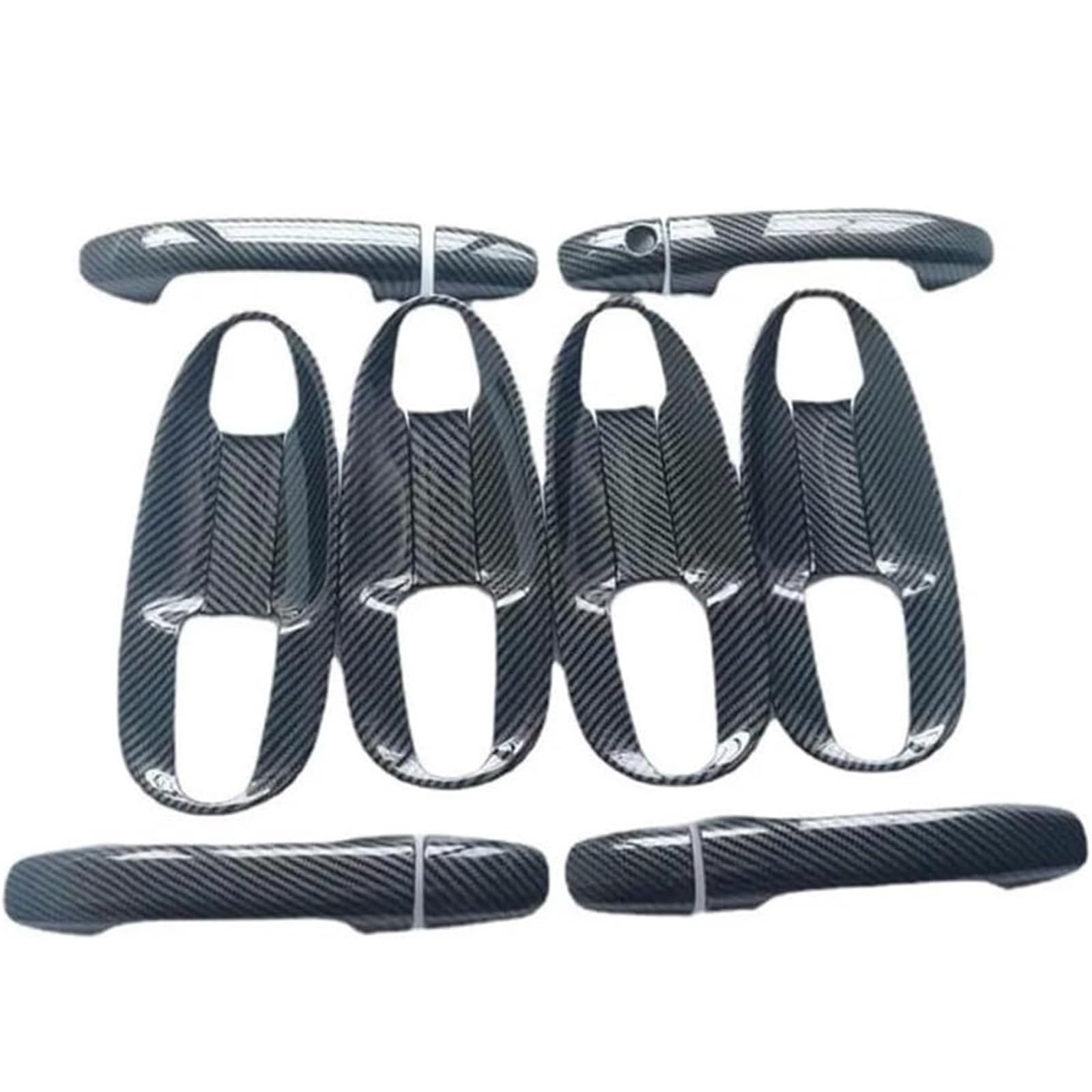 Glymzoi With Smart Hole Car Exterior Door Handles Car Left Exterior Door Handle For Vito V Class V260 W447 2014-2019 Carbon Fiber Color(With Smart Hole)