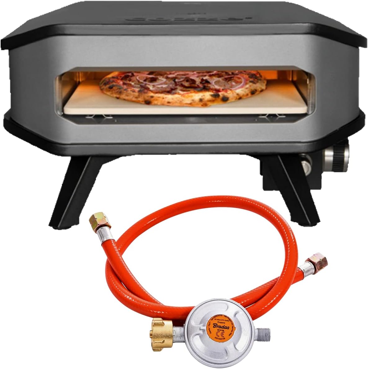 COZZE Starter Set Gas Pizza Oven Including Pressure Regulator with Hose