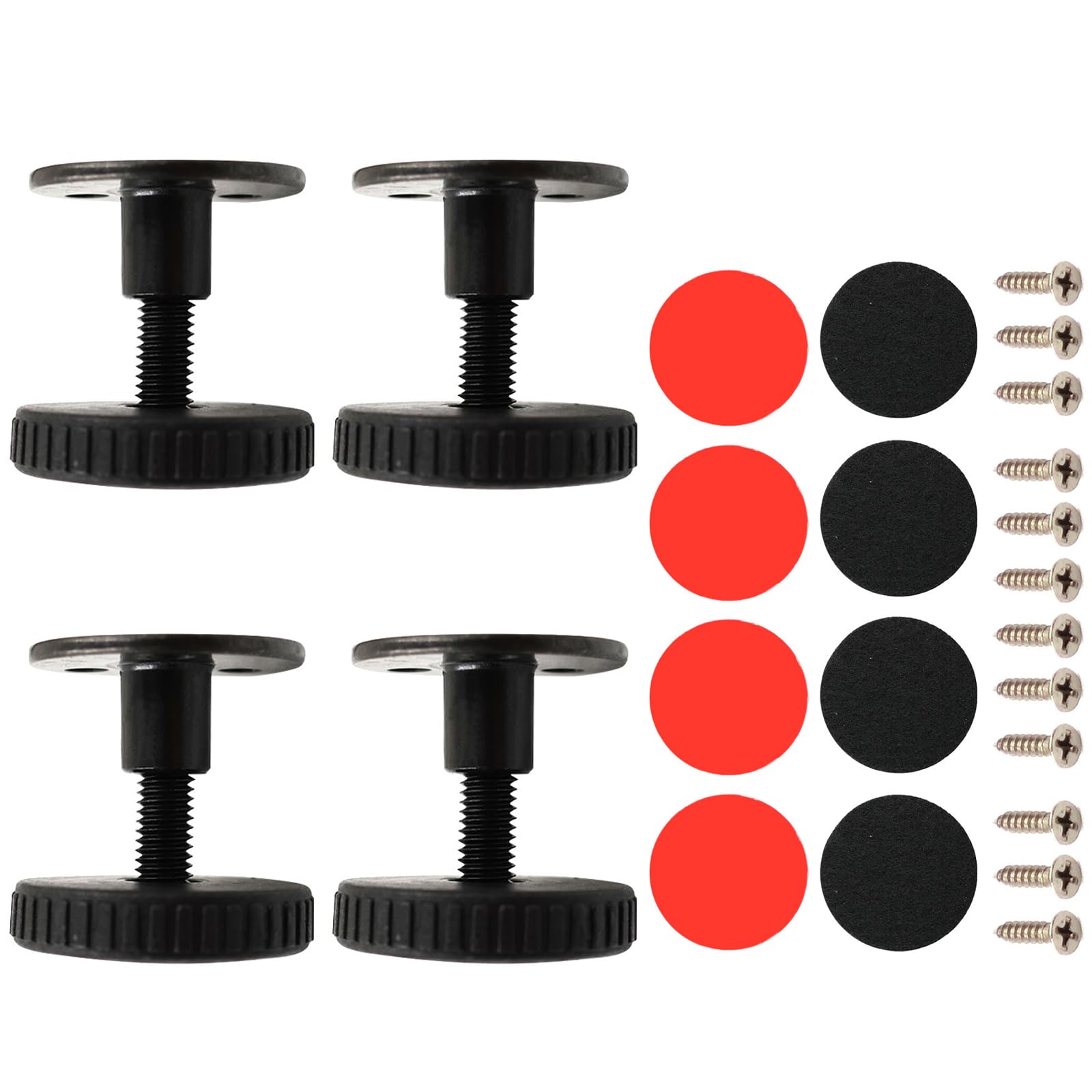 Anhoer Adjustable Furniture Legs 27-40mm Heavy Duty Black Pack of 4 โ image 1