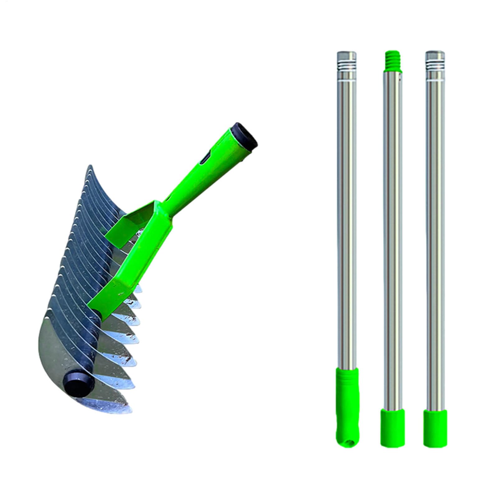 Rastrello da Giardino Attrezzo da Giardinaggio in Acciaio Resistente con | Rastrello Per Rimuovere Il Feltro Ideale per Cortili Terrazzi Balconi Viali Giardini