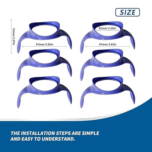 Miniatura 4 de Paquete de 6 asas para biberones compatibles con botellas Lansinoh, ergonómicos, de fácil agarre para recién nacidos y bebés, color morado