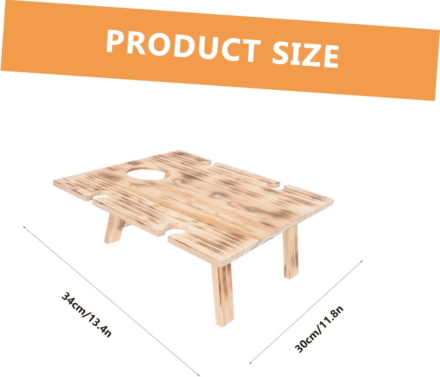 Milisten Portable Outdoor Folding Picnic Table Half Charcuterie Camping Table for Traveling