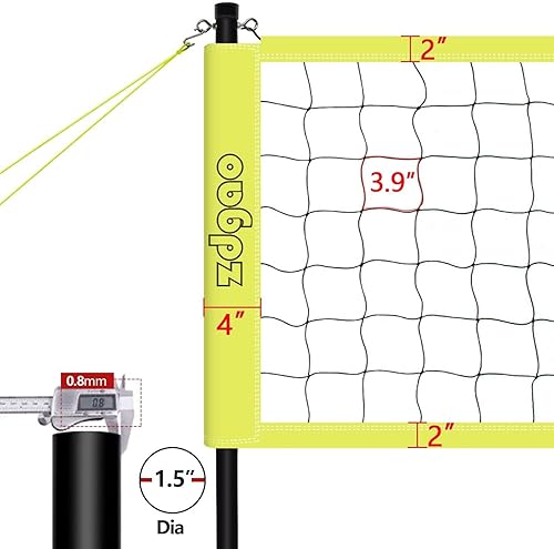 Miniatura 5 de Red de voleibol para exteriores juego de voleibol portátil para patio trasero con red de voleibol profesional bola de hilo envolvente y bomba línea