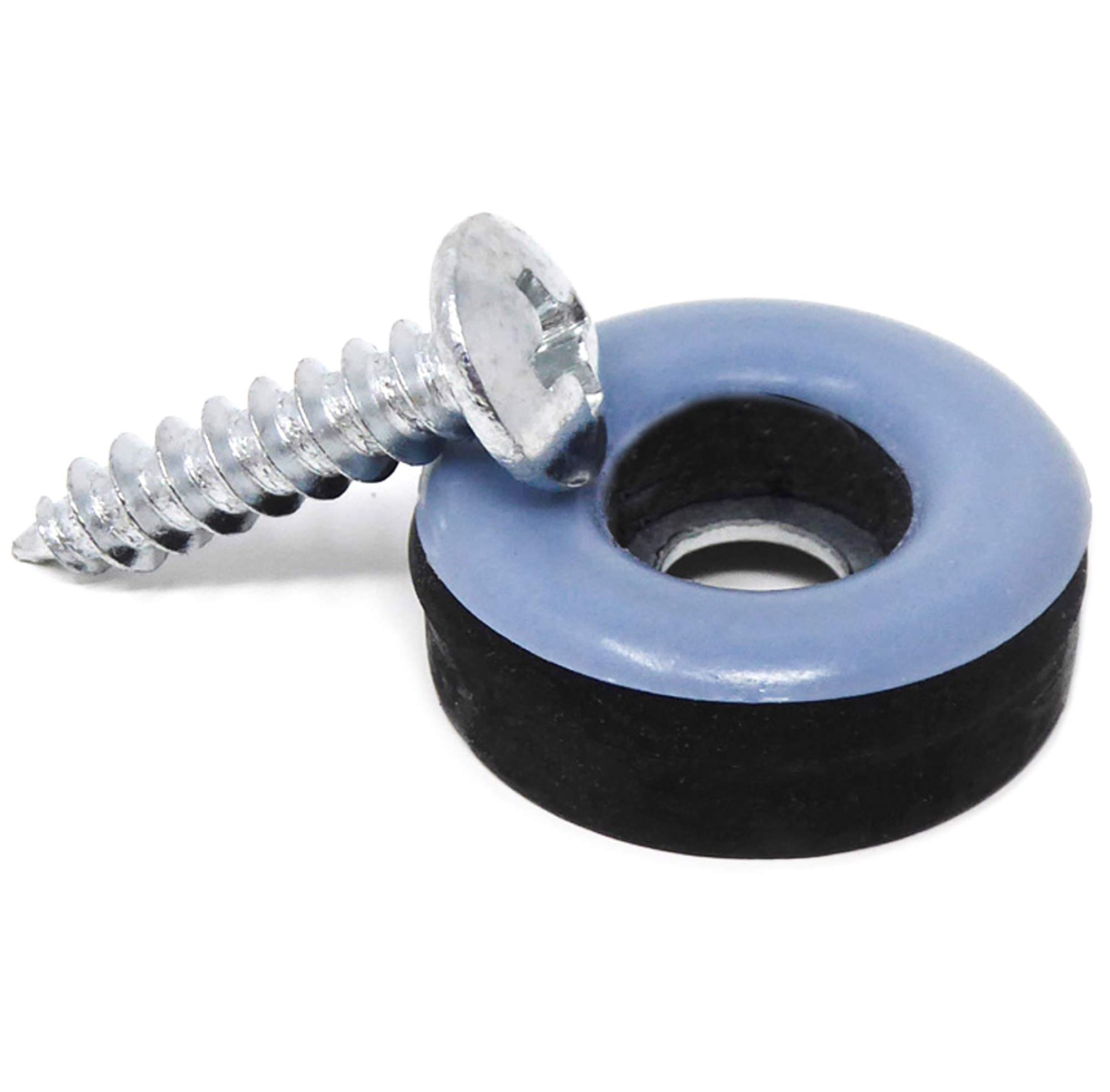 Adsamm PTFE-S-GR-19-100 PTFE-S-GR-19 100 x PTFE Gliders with Screw 0 75 1 9 cm Grey-Blue