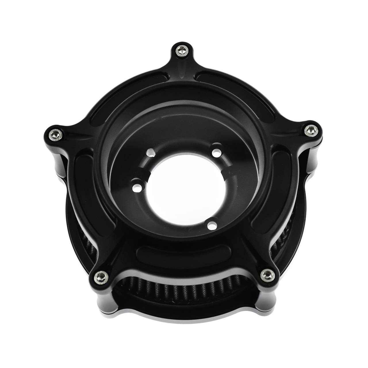 Kit de admisión de turbina de filtro de aire CNC para motocicleta para Harley Sportster XL 1200 883 72 48 2004-2023, color negro