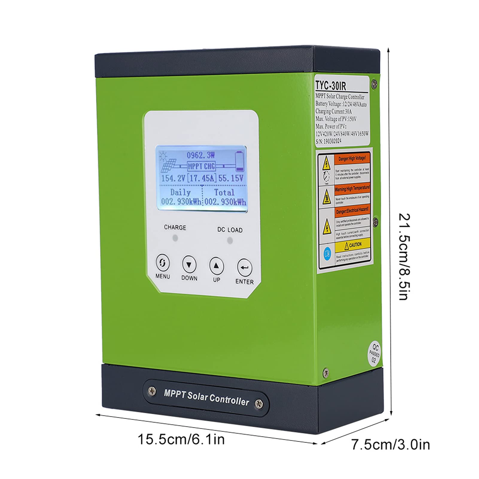 Regolatore solare LCD della tassa di MPPT con il carico automatico di alta efficienza del sensore di temperatura 30A per i sistemi di energia solare