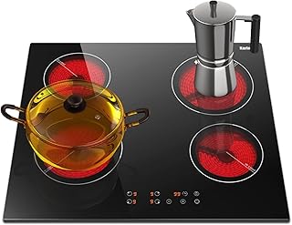 Karinear Drop-in 4 Burner Electric Cooktop 24 Inch Radiant Cooktop 24"
