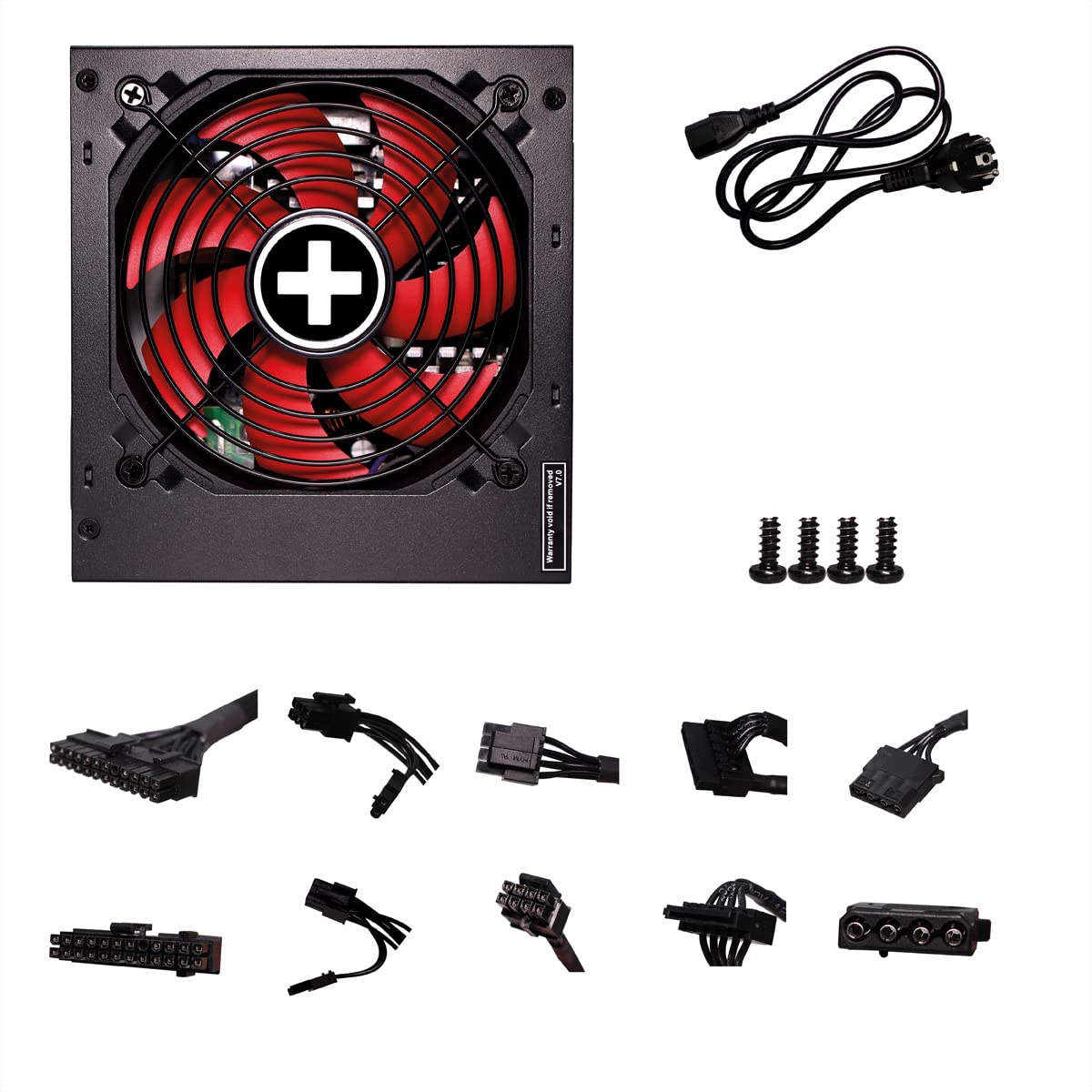 Xilence XP750R10 750W ATX PC Netzteil, 80+ Bronze, Gaming, non-modular, 1x 20+4PIN, 1x 4+4PIN, 1x 8PIN, 3x PCI-E 6+2PIN, 3x IDE 4PIN, 6x SATA 5PIN, leiser 120mm Lüfter, bis 550mm Kabellänge, schwarz